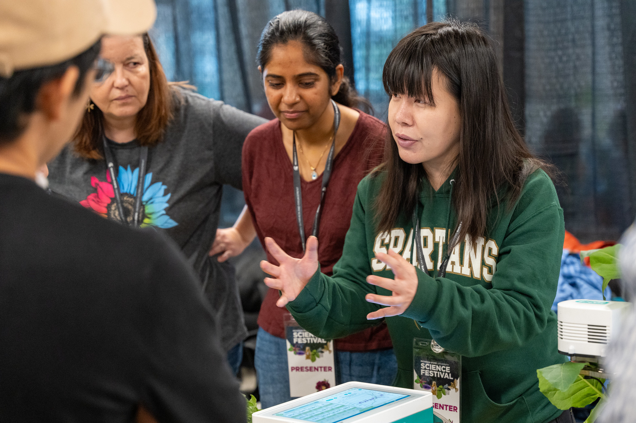 Members of the Sharkey lab presenting at the MSU Science Festival