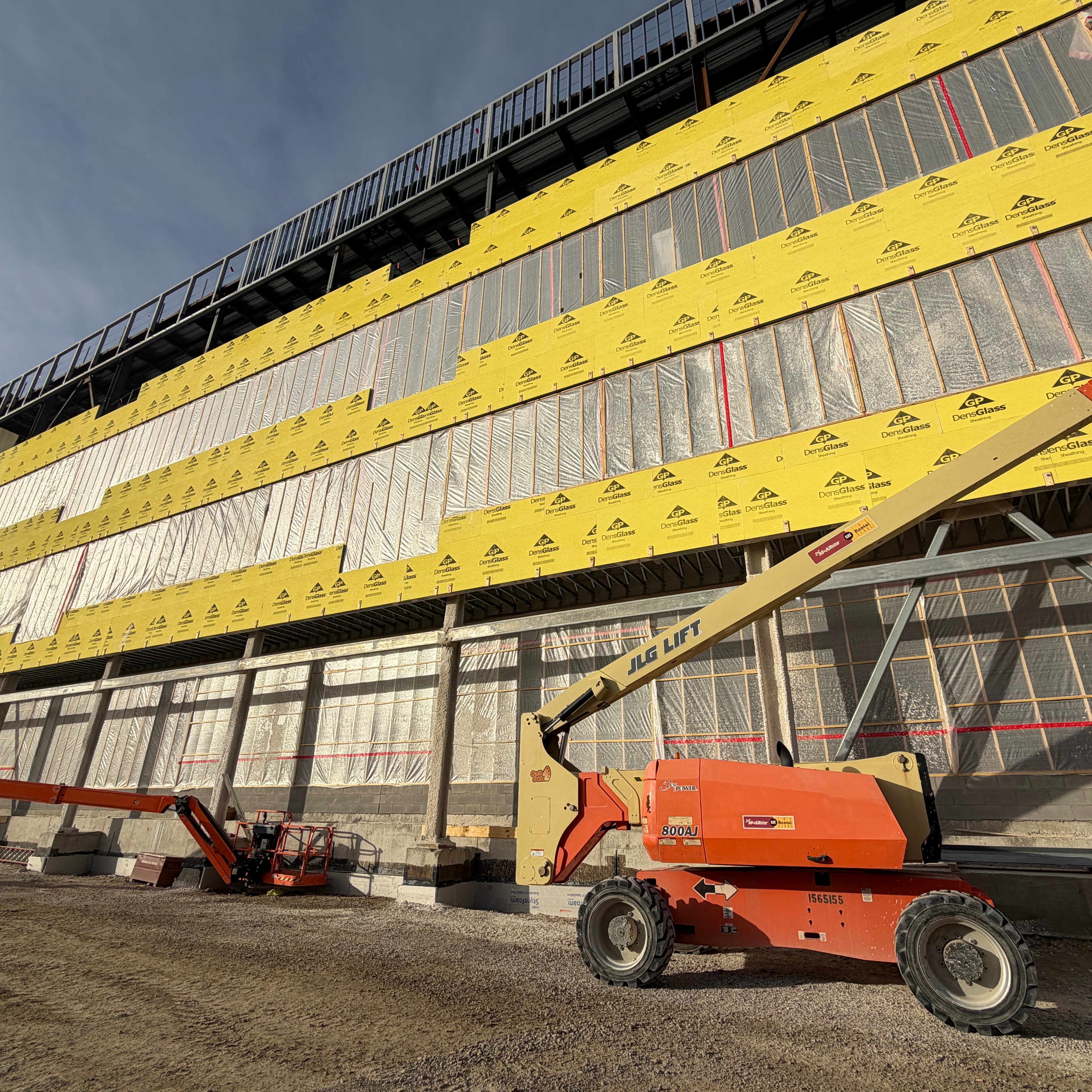 The outside of the Plant and Environmental Sciences Building shown under construction