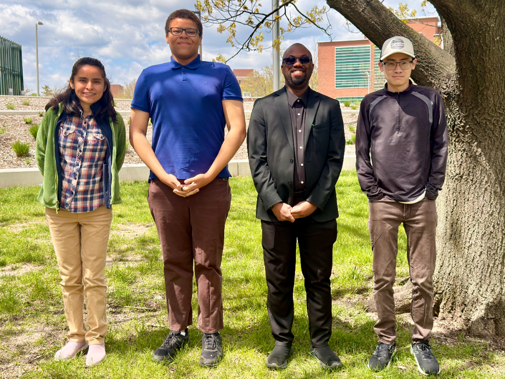 Kadeem Gilbert and his lab members
